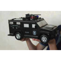 Дитячий сейф з кодом та відбитком пальця у вигляді поліцейської машини 